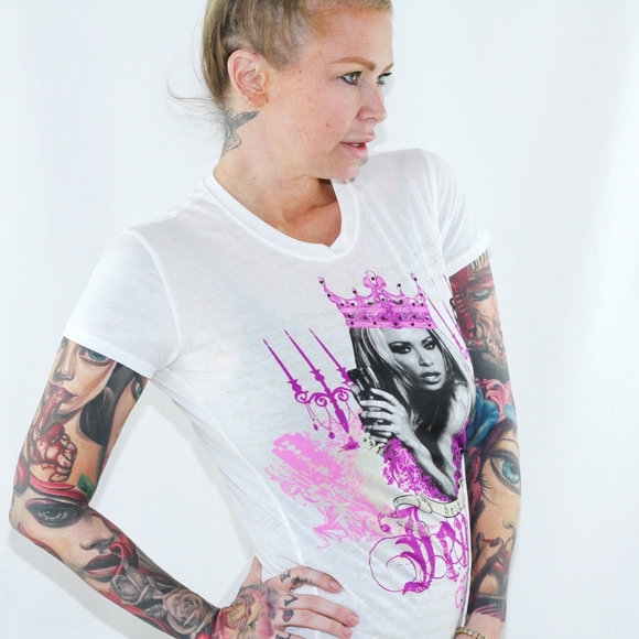 Rare “Hello Jenna” Crowned RhineStones Soft Tee - Picture 5 of 6